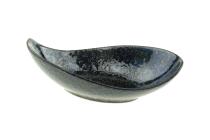 Räucherschale YUNA - schwarz gesprenkelte Keramikschale